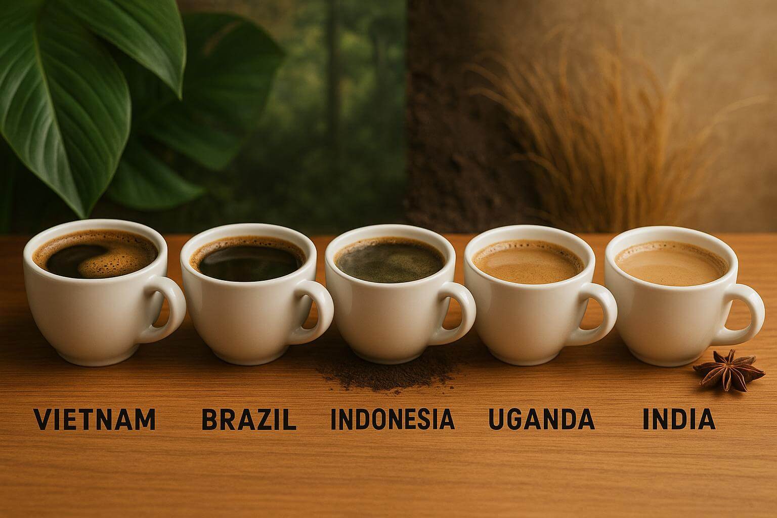 قهوه روبوستا از کشور های مختلف